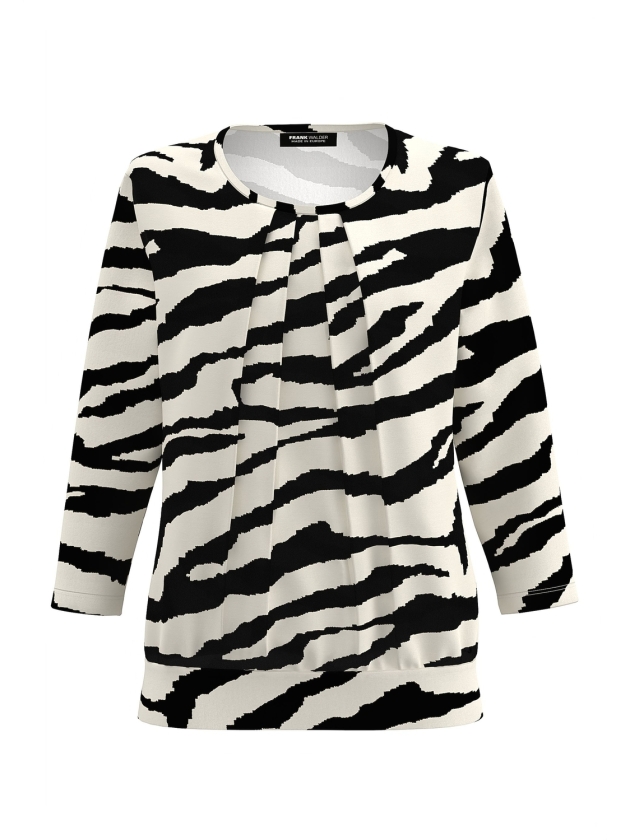 Frank Walder NOSBlusenshirts 505/099 Black print