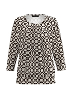 Frank Walder NOSBlusenshirts 550/089 Beige bro print