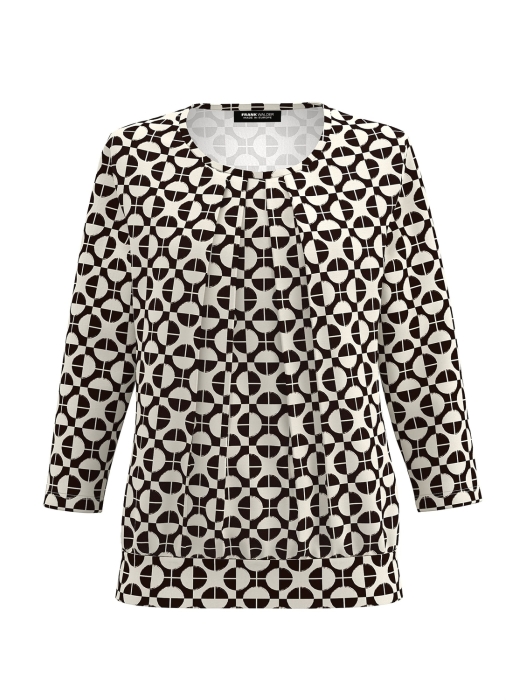 Frank Walder NOSBlusenshirts 550/089 Beige bro print