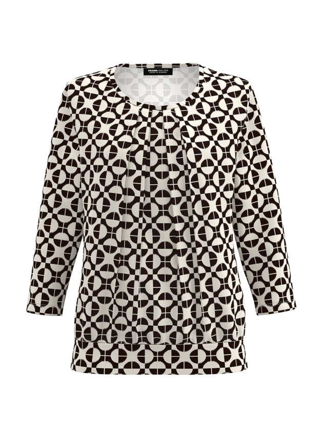 Frank Walder NOSBlusenshirts 550/089 Beige bro print