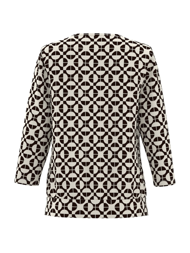 Frank Walder NOSBlusenshirts 550/089 Beige bro print