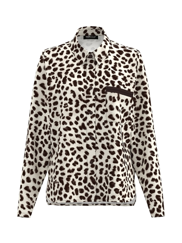 Frank Walder NOSBluse 580/089 Beige bro print