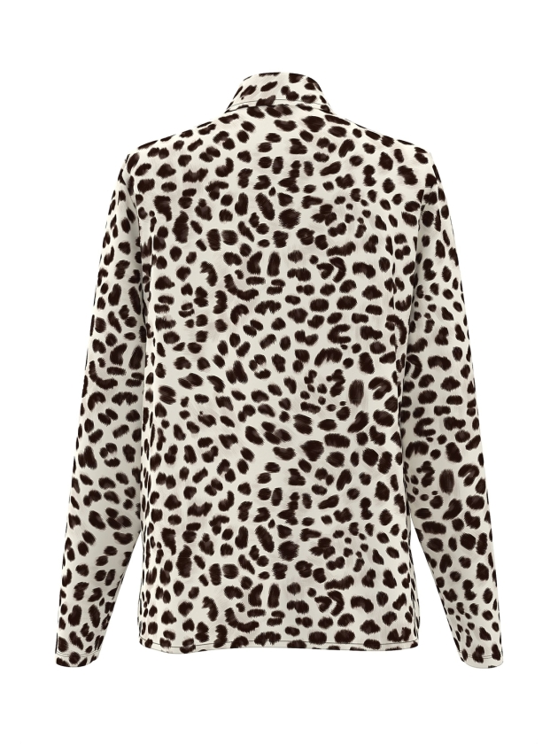Frank Walder NOSBluse 580/089 Beige bro print
