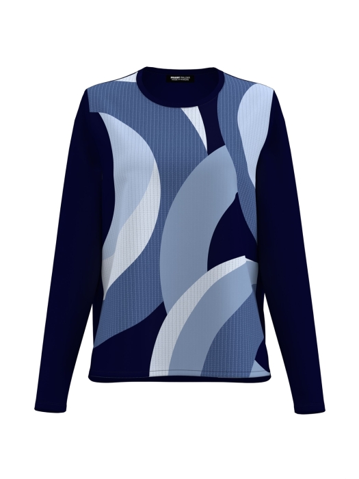 Frank Walder NOSBlusenshirts 658/052 Blue print