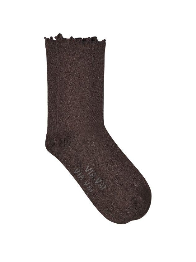 Via Vai Sokken 1393 Bruin glitter old