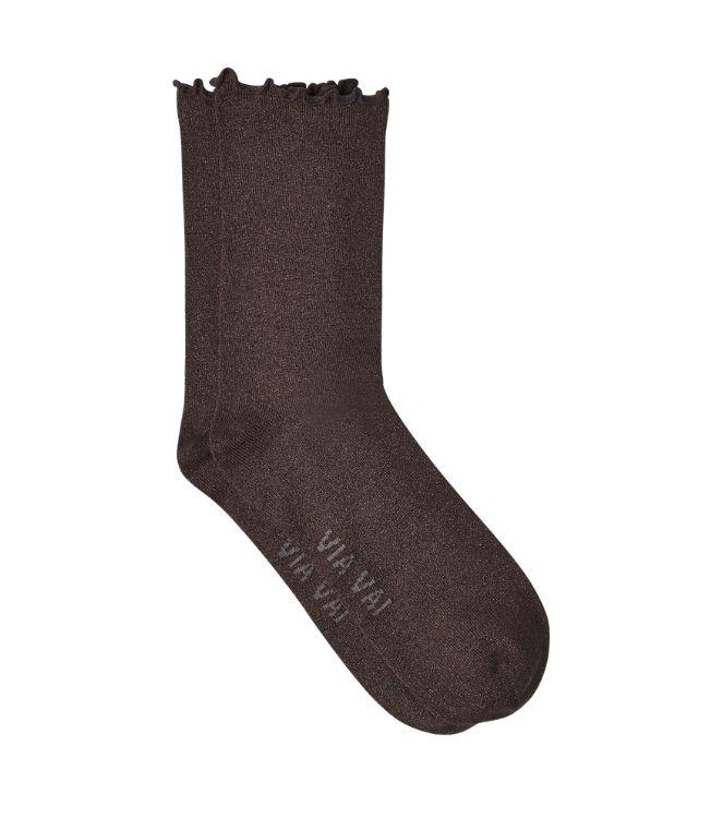 Via Vai Sokken 1393 Bruin glitter old