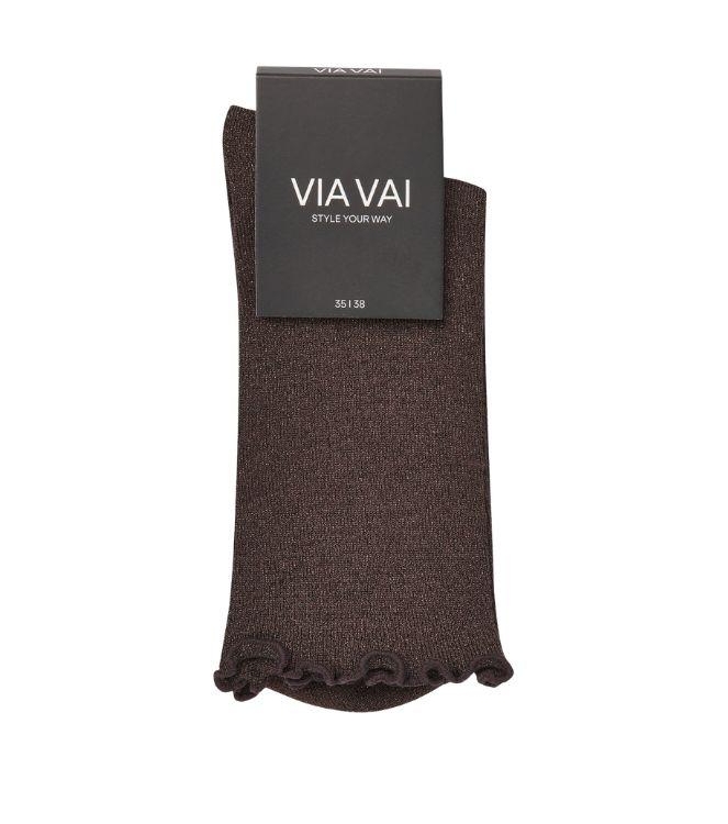Via Vai Sokken 1393 Bruin glitter old