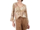 Monari Bluse 525 Mocca gemustert