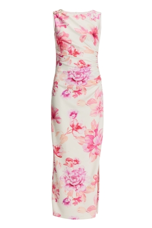 Swing Abendkleid aus bedrucktem Scuba mit 9448 Ivory/multi