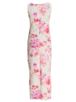 Swing Abendkleid aus bedrucktem Scuba mit 9448 Ivory/multi