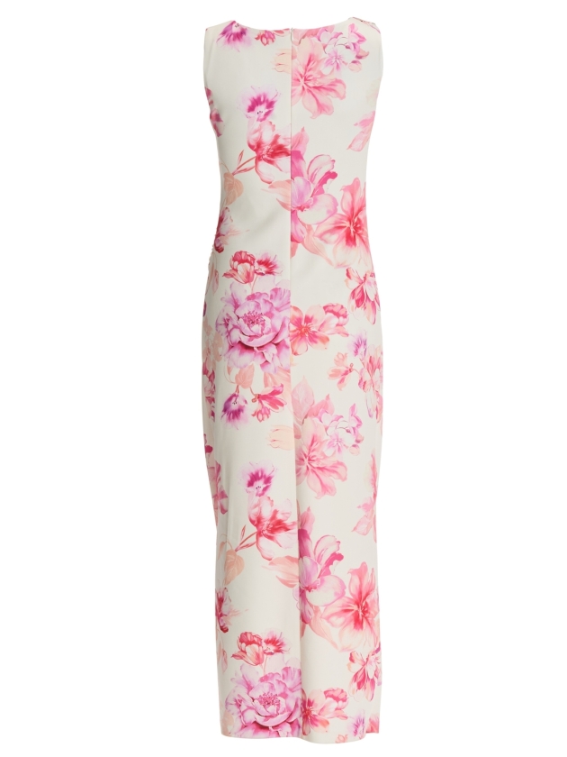 Swing Abendkleid aus bedrucktem Scuba mit 9448 Ivory/multi