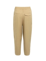 Yaya Geweven barrelbroek met elasti 990751 Safari brown dessin
