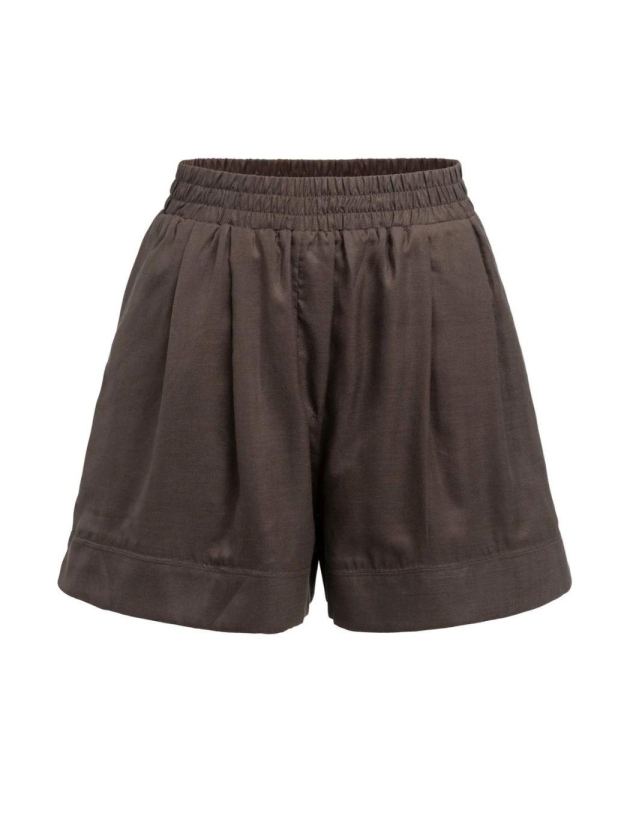 Yaya Geweven short met hoge taille