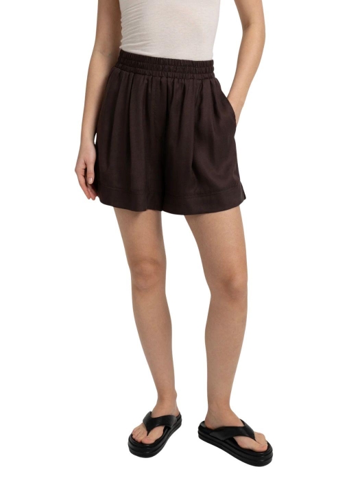Yaya Geweven short met hoge taille