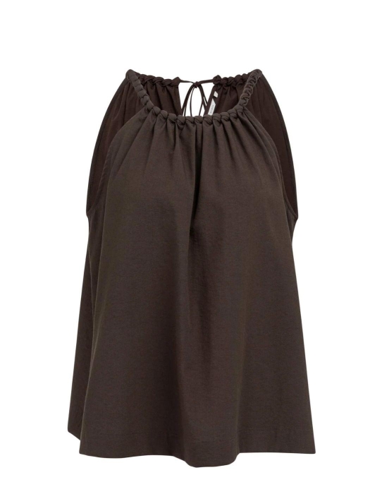 Yaya Haltertop met gevlochten halsl 99074 Aubergine purple