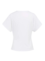Yaya Top met ronde hals en knoopdet 00000 Pure white