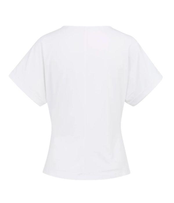 Yaya Top met ronde hals en knoopdet 00000 Pure white