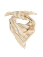Yaya Bandana sjaal met gestreepte p 990751 Safari brown dessin