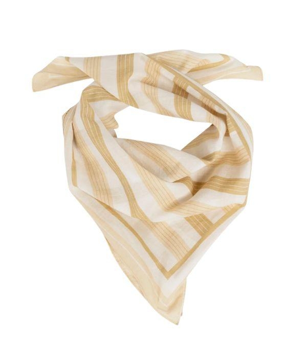 Yaya Bandana sjaal met gestreepte p 990751 Safari brown dessin