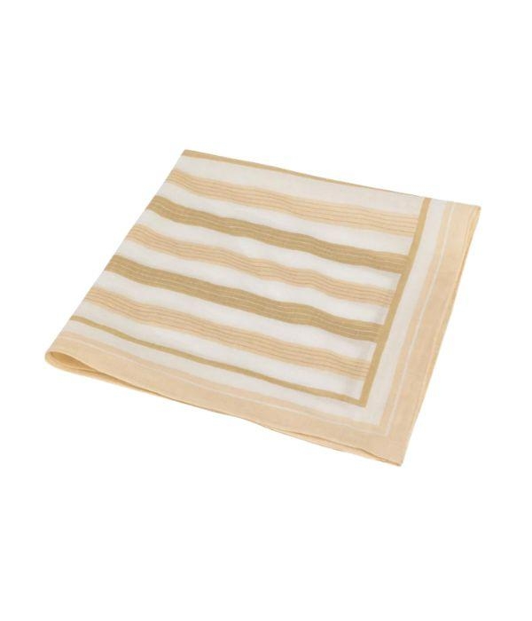 Yaya Bandana sjaal met gestreepte p 990751 Safari brown dessin