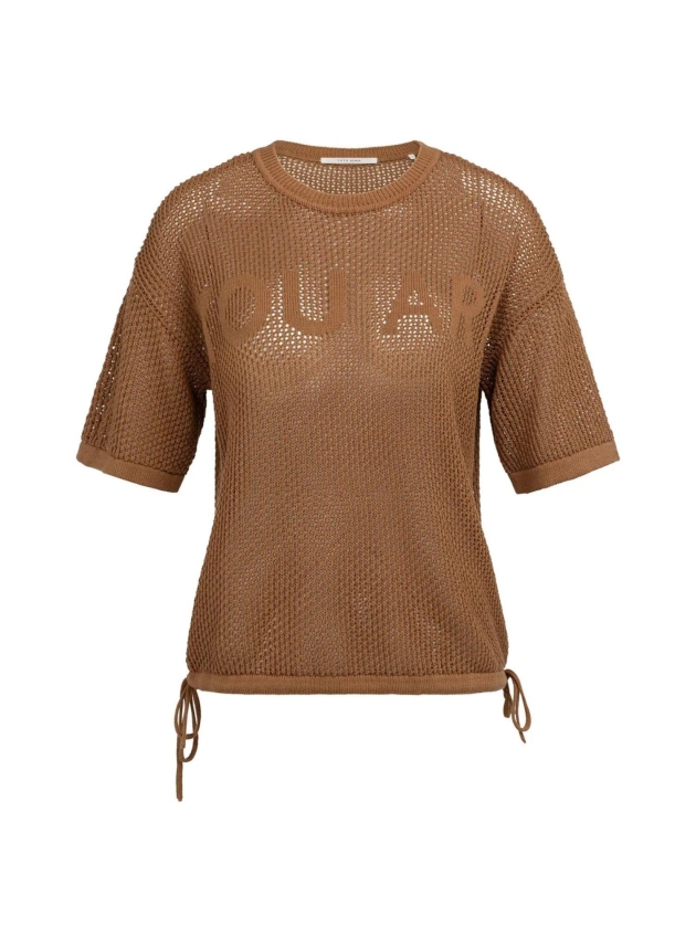 Yaya Trui met korte mouw en structu  foxtrot brown