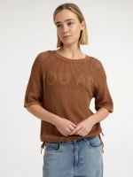 Yaya Trui met korte mouw en structu  foxtrot brown