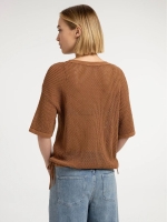 Yaya Trui met korte mouw en structu  foxtrot brown