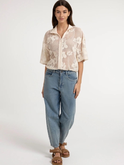 Yaya Denim broek mid blue denim
