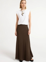 Yaya Maxirok in A-lijn van geweven slate black brown