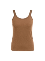 Yaya Singlet met mesh rand foxtrot brown
