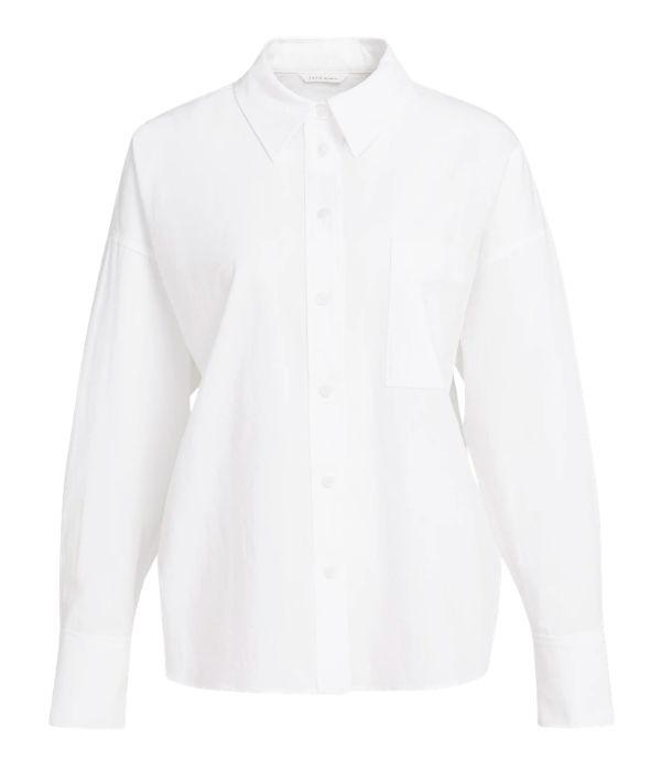 Yaya Losvallend katoenen overhemd 00000 Pure white