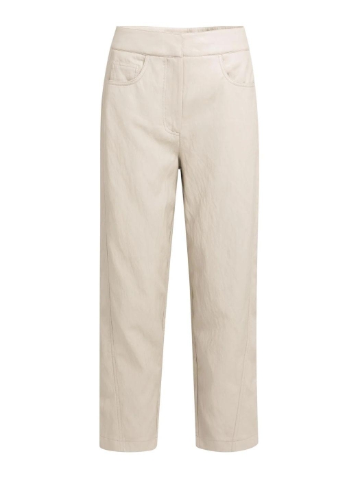 Yaya Kunstleren broek met wortelmod 61103 Pure cashmere grey