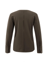 Yaya Jersey top met lange mouwen en 00000 Pure white