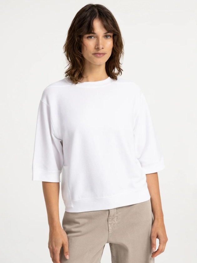 Yaya Trui met korte mouwen en ribbo 00000 Pure white