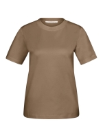 Yaya Basic T-shirt met korte mouwen 906172 Teak brown melange