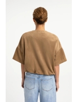 Yaya Oversized su?de jasje met kort 81018 Otter brown