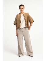Yaya Oversized su?de jasje met kort 81018 Otter brown