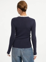Yaya Aansluitende ribgebreide trui 939302 Odyssey gray mel