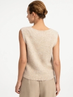 Yaya Spencer met diepe V-hals 990832 light beige mel