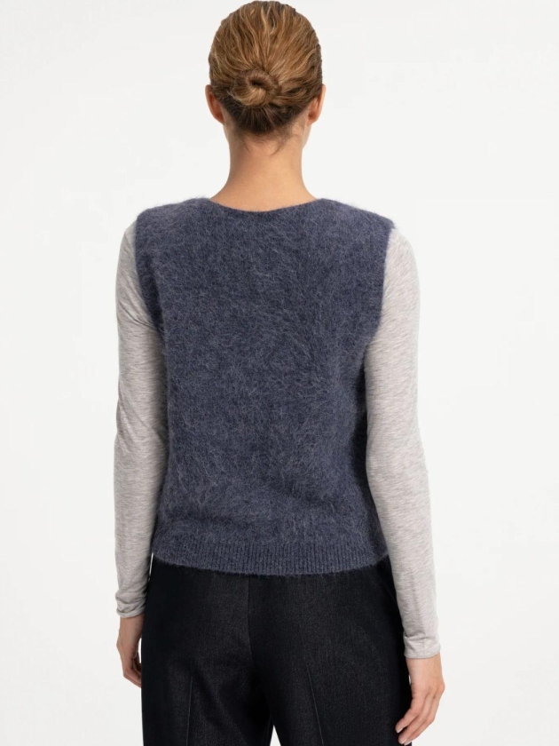 Yaya Spencer met diepe V-hals 939302 Odyssey gray mel
