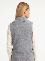 Yaya Mouwloze trui met kraag 99085 Medium grey mel