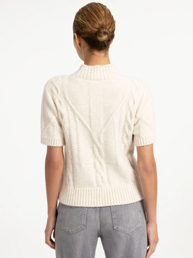 Yaya Kabeltrui met korte mouwen 990802 Off white mel