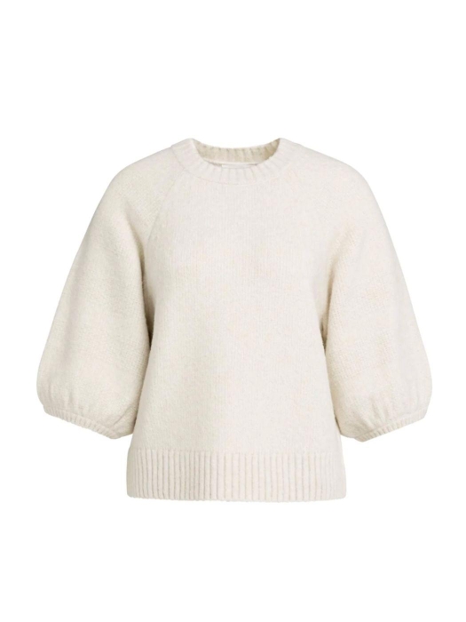 Yaya Trui met mouwen met textuur 990802 Off white mel