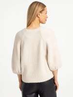 Yaya Trui met mouwen met textuur 990802 Off white mel