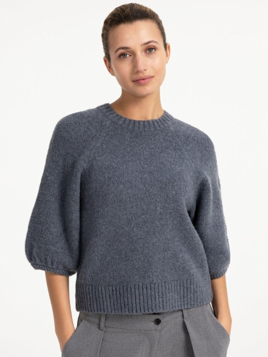 Yaya Trui met mouwen met textuur 839242 Seal grey mel