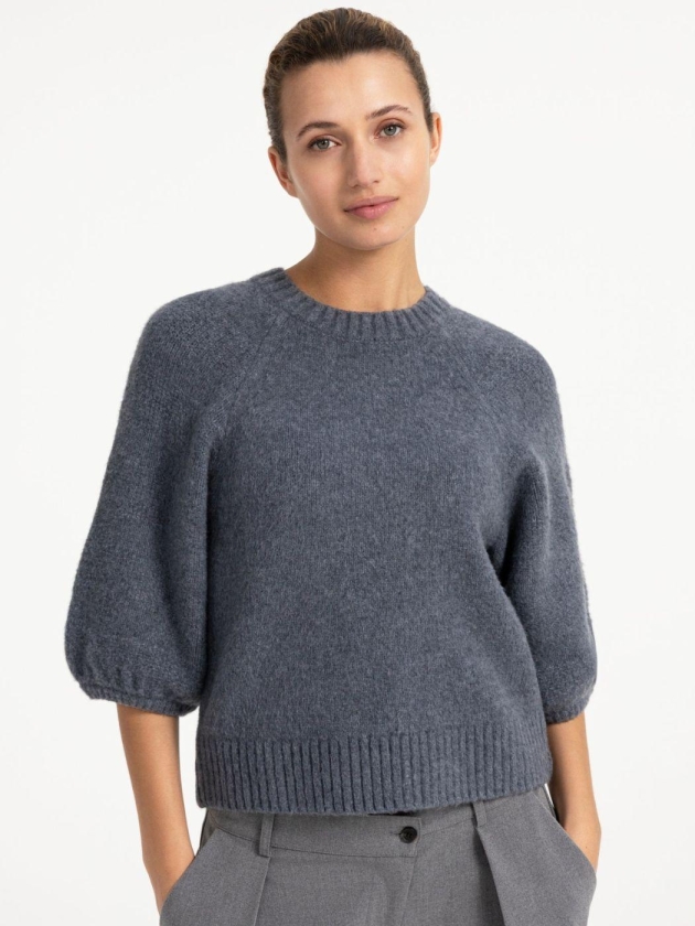 Yaya Trui met mouwen met textuur 839242 Seal grey mel