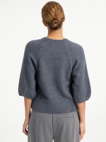 Yaya Trui met mouwen met textuur 839242 Seal grey mel