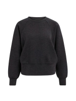 Yaya Raglan sweatshirt met fijne ri 939132 Hole black mel