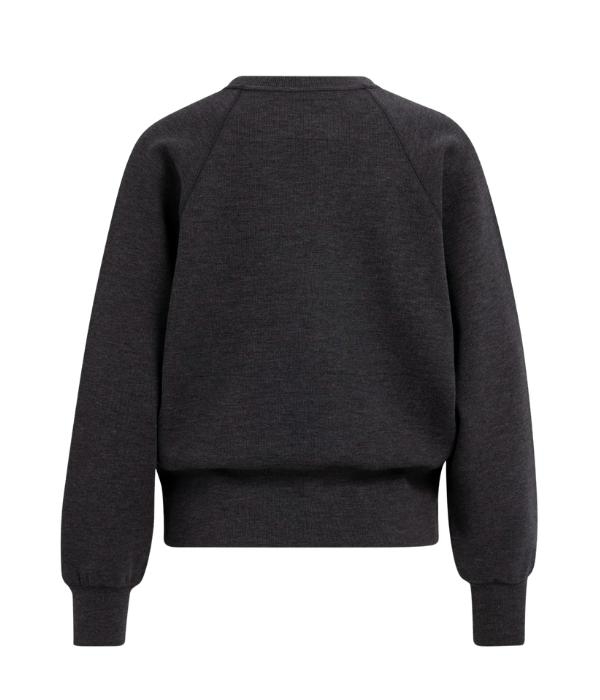 Yaya Raglan sweatshirt met fijne ri 939132 Hole black mel