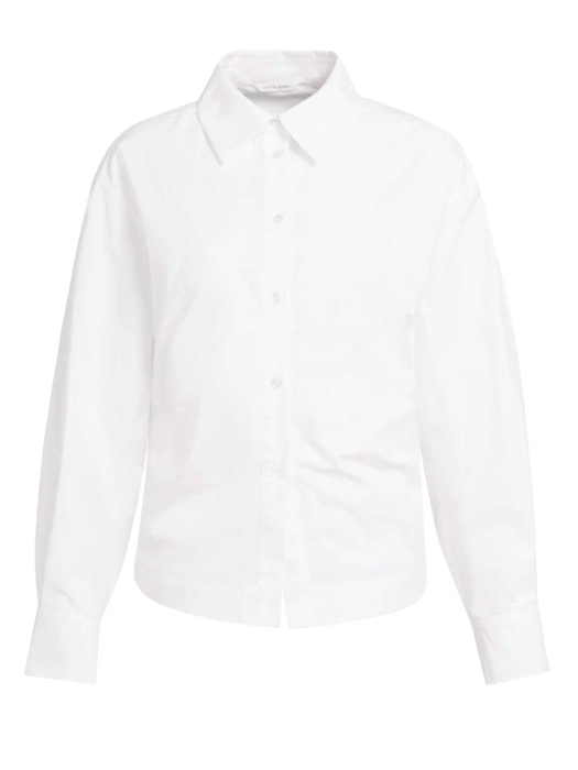Yaya Blouse met tailleaccent en plo 00000 Pure white
